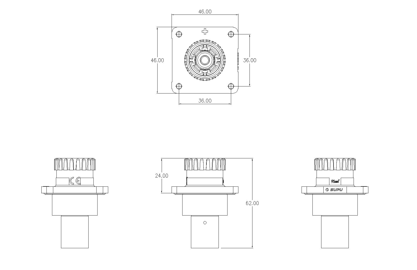 儲能連接器ESF-RS300A95YC-速普IP67新能源儲能連接器