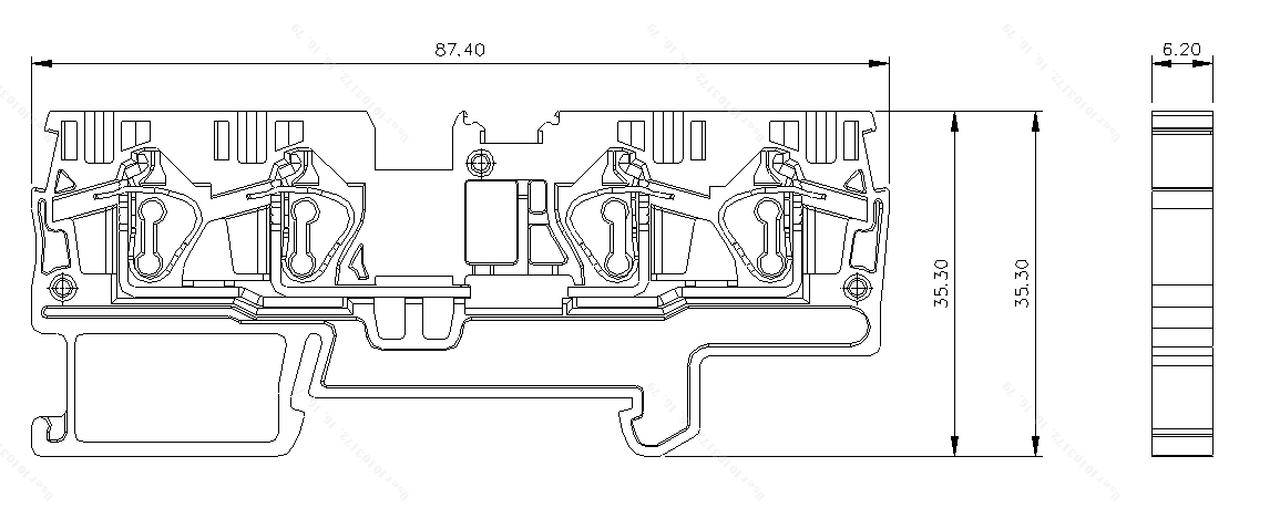 回拉式彈簧接線端子TC4-2X2-GY