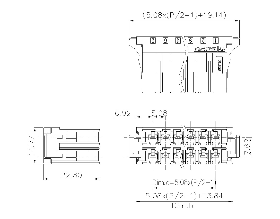 動態(tài)接插件連接器DL508H2XXM-BK-YY10(06-12)-速普電子