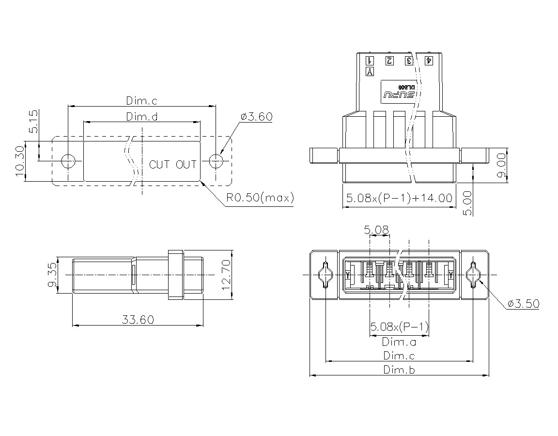 動態(tài)接插件連接器DL508H1XXF-BK-0Y12(02-04)-速普電子