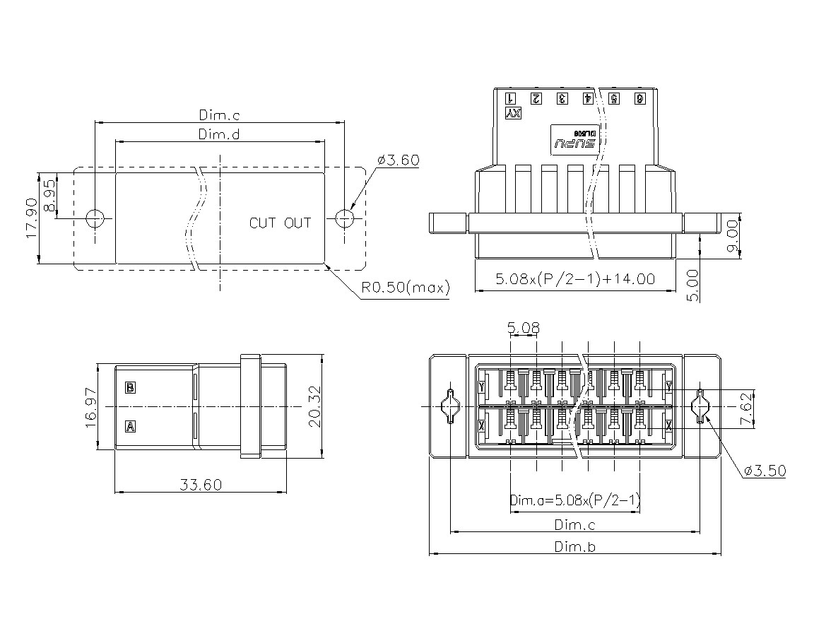 動態(tài)接插件連接器DL508H2XXF-BK-XY12(06 12)-速普電子