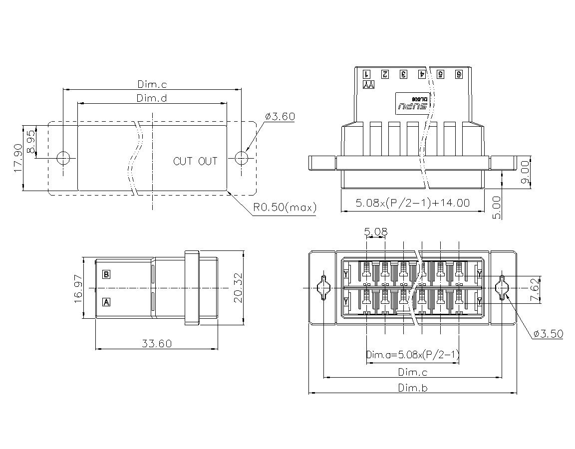 動(dòng)態(tài)接插件連接器DL508H2XXF-BK-YY12(06 12)-速普電子